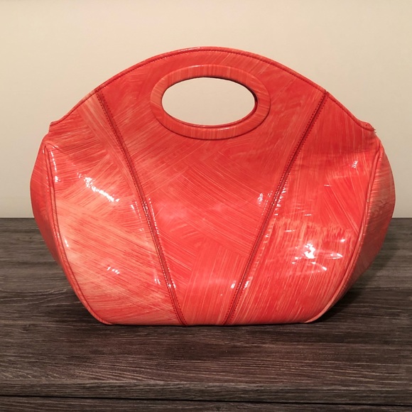 Oscar de la Renta Handbags - Oscar de la Renta Coral Goya Satchel